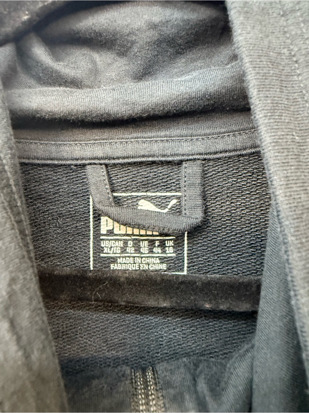 Puma Black Athletic Zip-Up Hoodie with Logo Sleeve - Picture 5 of 5